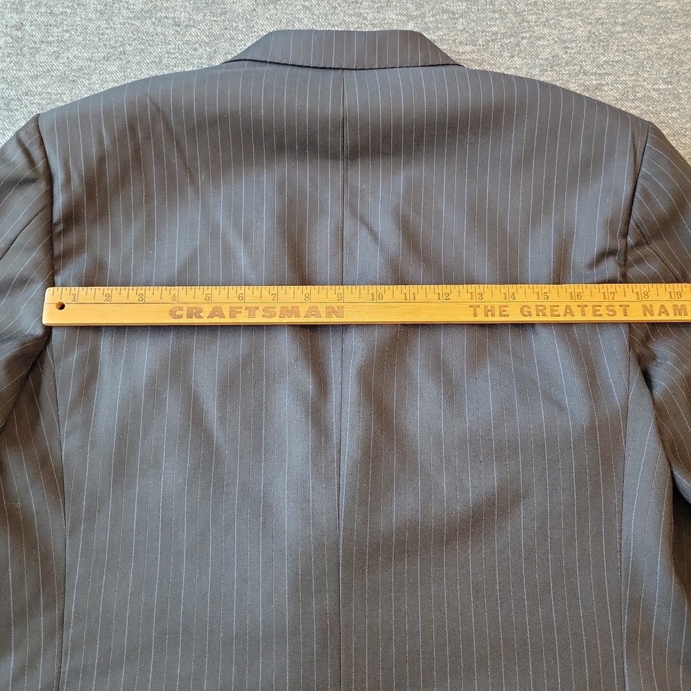 Corneliani Suit Men's 42R Wool 3 Piece Pinstripes Black Pants 35x31 Vest (52 EU) - Picture 9 of 15